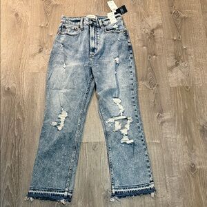 Abercrombie & fitch ultra high rise ankle straight size 25 / 0s